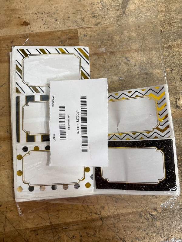 Photo 1 of 240PCS Gold Foil Name Tags Stickers for Christmas Gifts - Large Size (3.7" x 2.3") Labels for Present, Home, Office - Themed Party Supplies