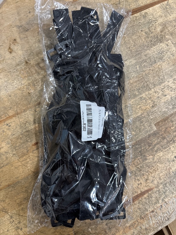 Photo 1 of 25pcs Black Reusable Fastening Cable Straps, Hook and Loop Cable Tie Down Straps 6"-8"-12"-18"-24"(Each 5Pcs)