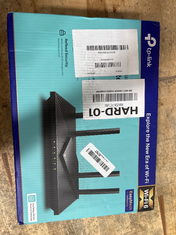 Photo 1 of (used)(see images) TP-Link AX1800 WiFi 6 Router V4 (Archer AX21) – Dual Band Wireless Internet, Gigabit, Easy Mesh, Works with Alexa - A Certified for Humans Device, Free Expert Support