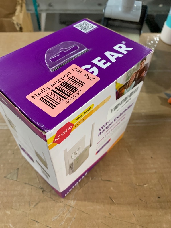 Photo 1 of ***(MINOR DAMAGE/ SEE NOTES)***NETGEAR Wi-Fi Range Extender EX6120 - Coverage Up to 1500 Sq Ft and 25 Devices with AC1200 Dual Band Wireless Signal Booster & Repeater (Up to 1200Mbps Speed), and Compact Wall Plug Design, White
