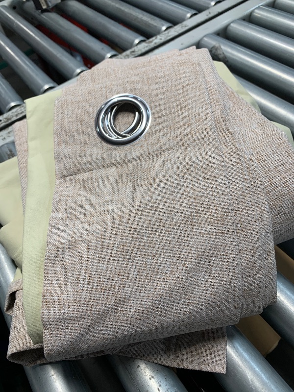 Photo 1 of (used) MIULEE 100% Blackout Linen Textured Curtains for Bedroom Extra Long Thermal Insulated Natural Beige 