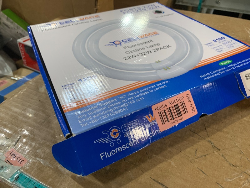 Photo 1 of Celiwace FC8T9 22W and FC12T9 32W Set Daylight, 8 inch T9 22 Watts Circular Light Bulbs, 12 inch 32 Watts Circline Fluorescent Bulb CRI 80, 6500K 3350 Lumen G10q