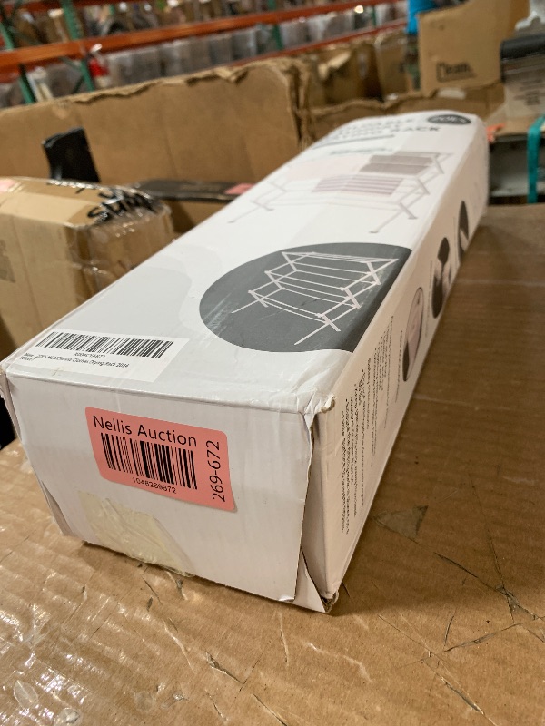 Photo 1 of ZOES HOMEWARE 2024 Enhanced Clothes Drying Rack | Foldable Drying Rack Clothing for Laundry | Small Collapsible Portable Dryers for Laundry | Use for Indoor & Outdoor | White 37.5"x29"x12"