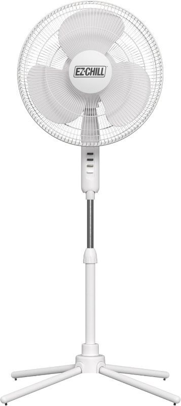 Photo 1 of ***(PARTS ONLY/ NON FUNCTIONAL/ MAJOR DAMAGE)***16” Oscillating Pedestal Fan, 3-speed Options, 90-Degree Oscillating Head, Adjustable Height and Tilt, Powerful Air Flow, White