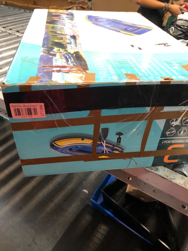 Photo 1 of ***PARTS ONLY**Intex 68370EP Challenger 3 Inflatable Boat Set: Includes Deluxe 48in Boat Oars and High-Output Pump – Triple Air Chambers – Welded Oar Locks – 3 Person – 660lb Weight Capacity