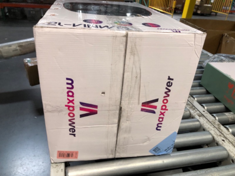 Photo 1 of ***USED - MISSING POWER CORD - UNABLE TO TEST***
Max Power DJ Speaker - MPD592-OMNIA 12 Portable Sound System -Bluetooth Multi LED Light Speaker Set Perfect for Indoor and Outdoor - PA Speaker System with Remote with Microphone