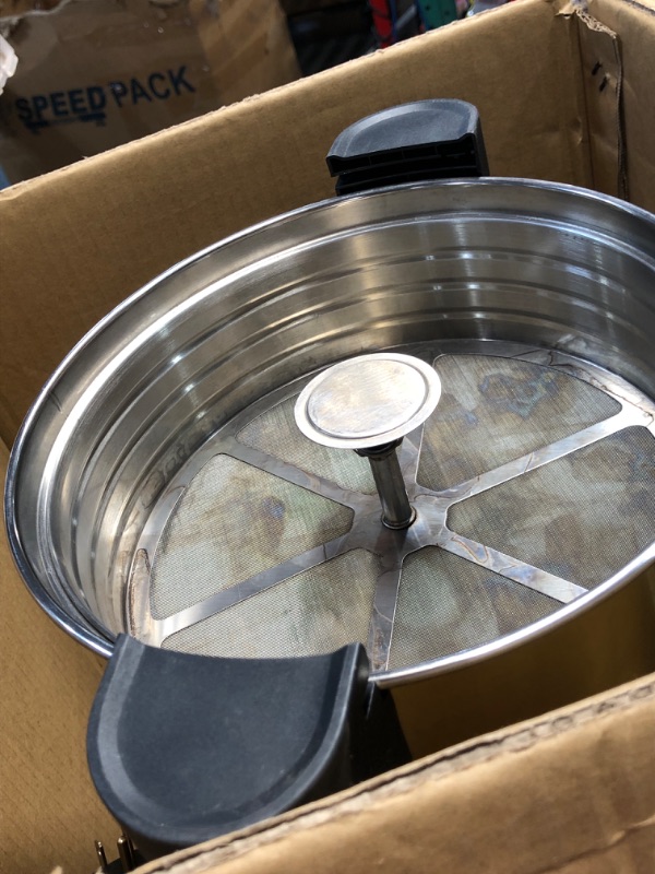 Photo 1 of (PARTIAL SET) (UNTESTED) Perossia Commercial Coffee Urn, 16L Double Wall Stainless Steel Large Percolate Coffee Maker Electric Hot Water Urn Dispenser for Parties Office Catering Events 68-cup