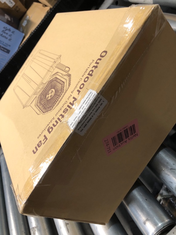 Photo 1 of Portable Misting Fan, Rechargeable Outdoor Cooler, Battery Operated Personal Fan with 3 Speeds & 8L Bucket for Patio, Camping, Hiking, Backyard, Travel, Desk, Pool, Beach