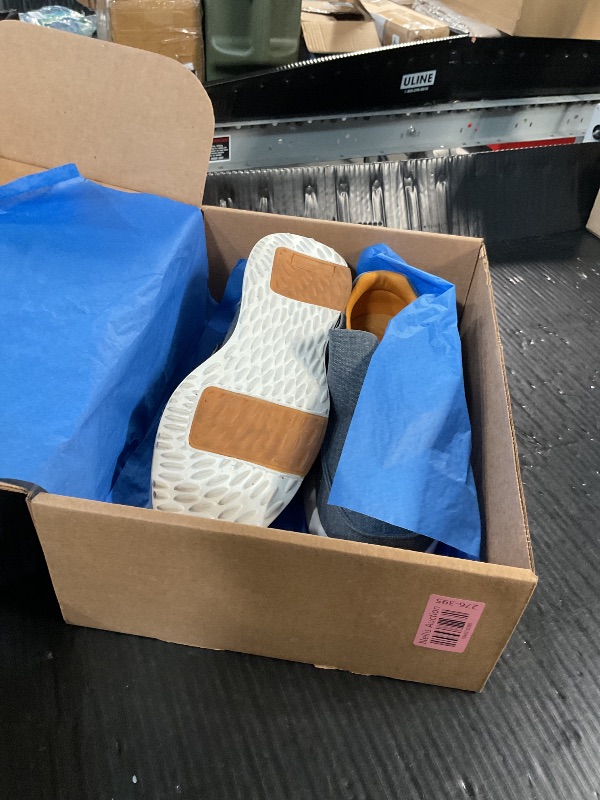 Photo 1 of (USED/FAIR) OrthoComfoot Comfortable Orthotic Mens Slip-On for Diabetic Relief, Stylish Supportive Loafers for Tendonitis, Ultralight Standing Sports Work Vacation Shoes Denim Size 14