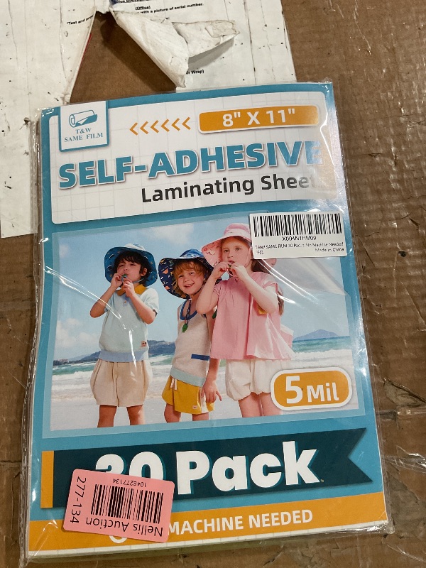 Photo 1 of ?5 Mil? Self Adhesive Laminating Sheets, 8 x 11 Inch Laminate Sheets, 30 Pack No Heat Laminating Sheets, Self Sealing Laminating Sheets for Laminator, Round Corner, No Heat, No Machine Needed