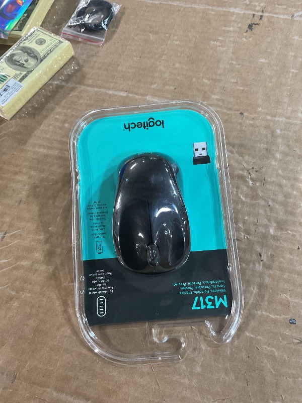 Photo 1 of (BATTERY NOT INCLUDED) Logitech M317 Wireless Mouse, 2.4 GHz with USB Receiver, 1000 DPI Optical Tracking, 12 Month Battery, Compatible with PC, Mac, Laptop, Chromebook - Black