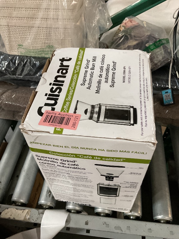 Photo 1 of ***(PARTS ONLY/ MAJOR DAMAGE/ NON FUNCTIONAL)***CUISINART Coffee Grinder, Electric Burr One-Touch Automatic Grinder with18-Position Grind Selector, Stainless Steel, DBM-8P1