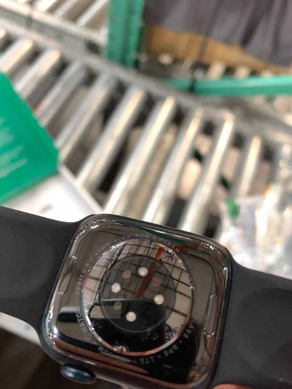 Photo 1 of Apple Watch Series 9 [GPS + Cellular 41mm] Midnight Aluminum Case with Midnight Sport Band S/M (Renewed Premium)