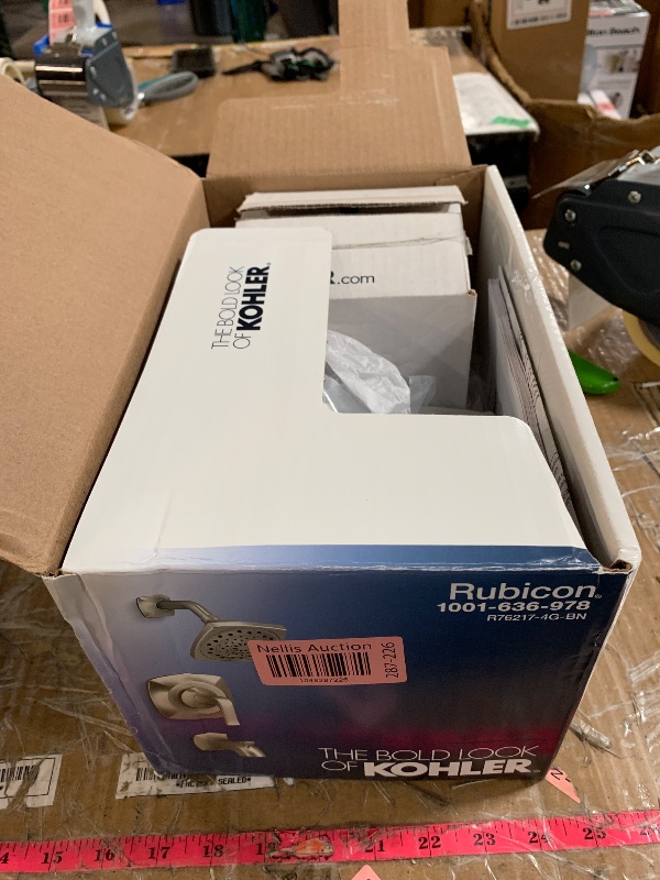 Photo 1 of (Used)(see images) Kohler Rubicon One Handle 3-Spray Wall-Mount Tub and Shower Faucet in Brushed Nickel (Valve Included)