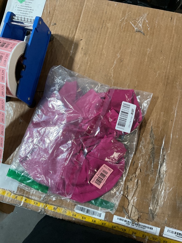 Photo 1 of  Hot Pink Blouses for Women Satin Button Up Tops Silk Blouse Long Sleeve Classical Blouses Tops(Hot Pink XL)