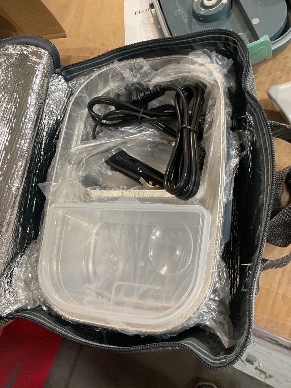 Photo 1 of (Broken lid) Electric Lunch Box Food Heater, 3 in 1 Ultra Quick Heated Lunch Boxes for Adults, 12V/24V/110V Portable Food Warmer 