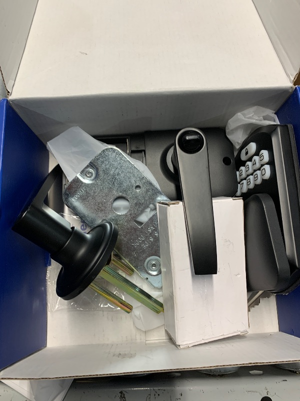 Photo 1 of (used)(see images) TEEHO TE004 Keyless Entry Keypad Door Lock with Handle - Front Digital Door Electronic Deadbolt with Anti-Peeping