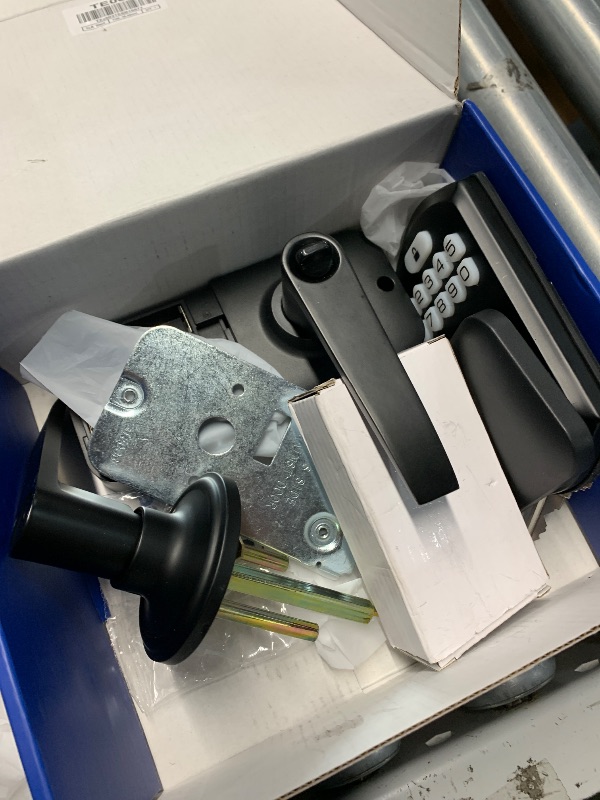 Photo 1 of (used)(see images) TEEHO TE004 Keyless Entry Keypad Door Lock with Handle - Front Digital Door Electronic Deadbolt with Anti-Peeping