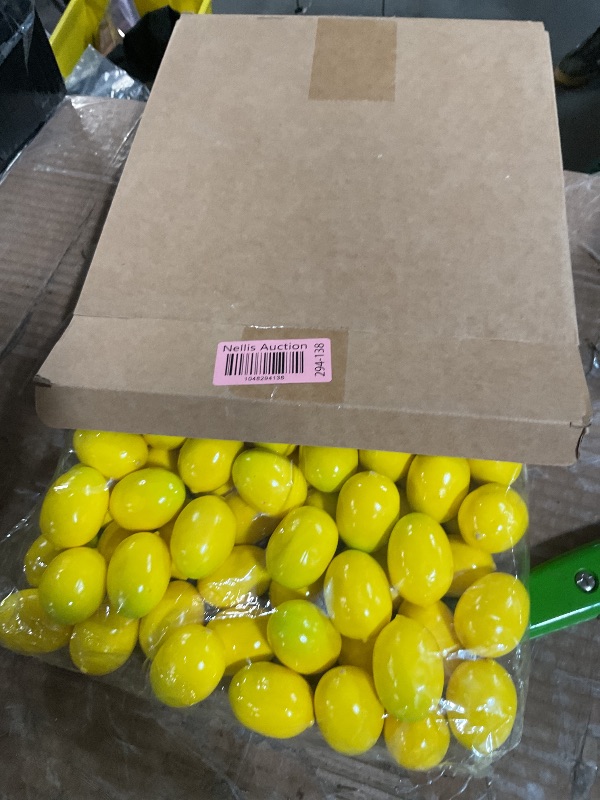 Photo 1 of 100 Pcs Mini Artificial Lemon Fake Fruit Faux Artificial Simulation Lemon Summer Realistic Kitchen Fruit Decor Lifelike Decoration for Home Kitchen Table, 1. 2 x 1. 8 Inch
