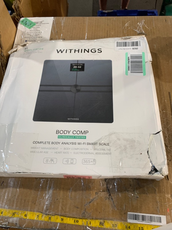 Photo 1 of WITHINGS Body Comp - Scale for Body Weight and Complete Body Analysis, Wi-Fi & Bluetooth, Baby Digital Scale, Accurate Visceral Fat, Heart Health, Scales Compatible with Apple, FSA/HSA