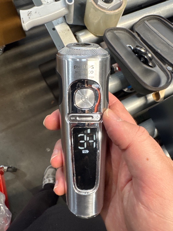 Photo 1 of (PARTIAL SET) (POWER TESTED) Philips Norelco S9000 Prestige Rechargeable Wet & Dry Electric Rotary Shaver with Precision Trimmer, Premium Case & Cleaning System, SP9841/84
