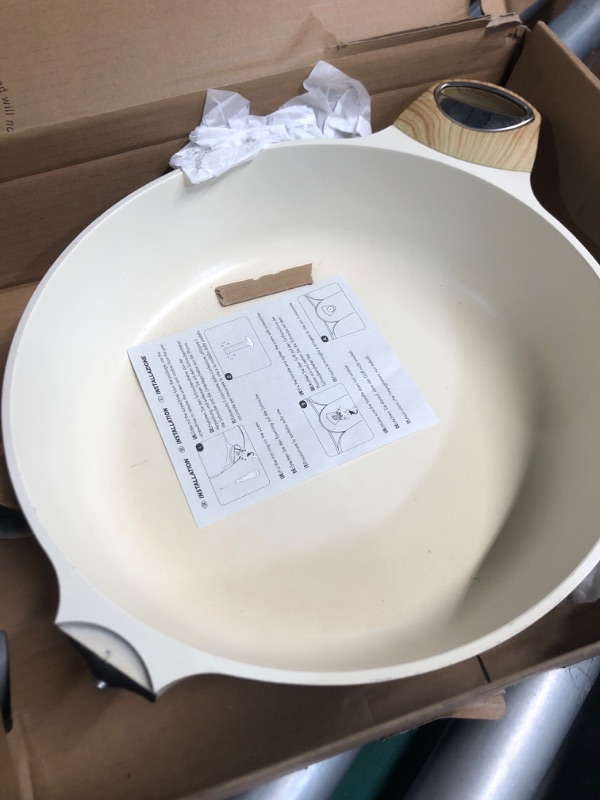 Photo 1 of (used)(see images) SENSARTE Ceramic Nonstick Frying Pan Skillet with Lid, 12 Inch Large Deep Frying Pan, 5 Qt Saute Pan, Induction Pan, Healthy