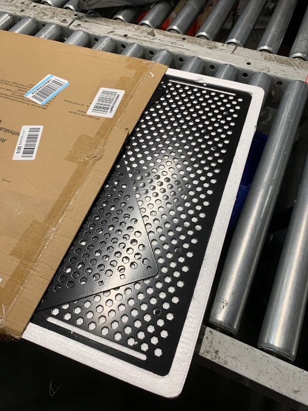 Photo 1 of VEVOR RV Screen Door Protector, Adjusts from 22 to 31.5 inch, Adjustable Door Grille, Easy to Install, Reinforced Breathable Honeycomb Holes, Iron Camper RV Entry Protector for Pet Protection, Black