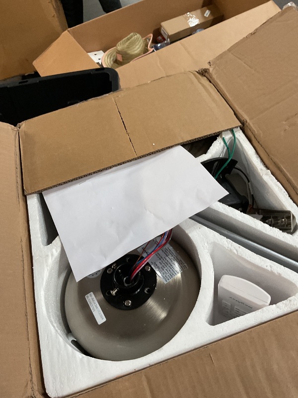 Photo 1 of 48 Inch Ceiling Fans with Lights Remote, Brushed Nickel Ceiling Fans Dimmable 3 Color Temperature, Timer, 3 Blades, 6 Speed Modern Fan Quiet Reversible DC Motor for Indoor or Covered Outdoor