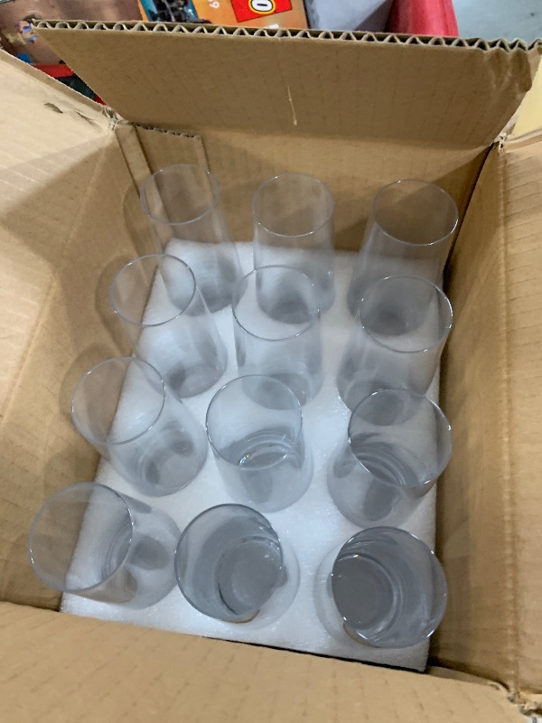 Photo 1 of (USED/FAIR) FAWLES Stemless Champagne Flutes Set of 12, Crystal Glass, 8 oz Champagne Glasses, Prosecco Mimosa Glasses Set