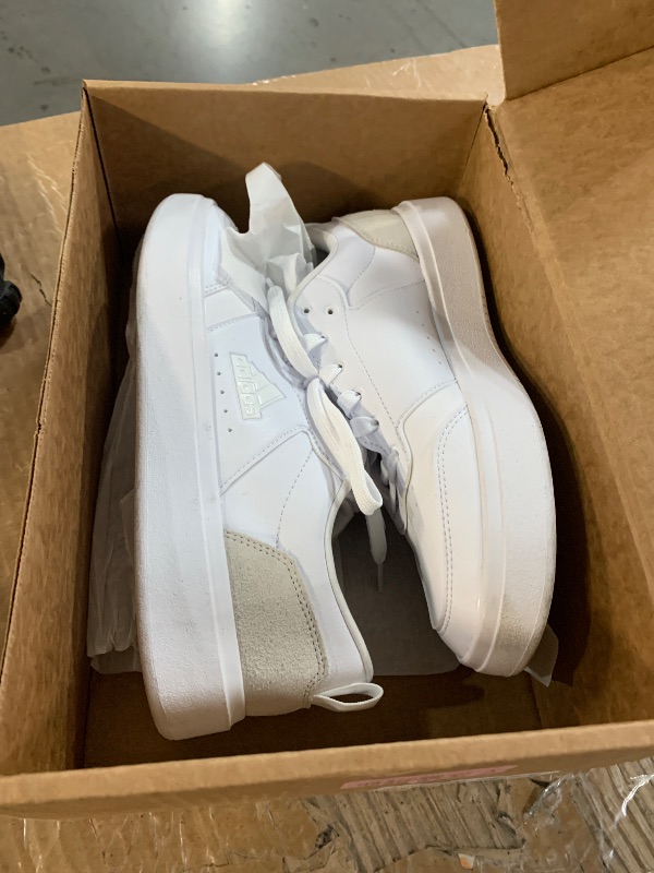 Photo 1 of (used)(see images) adidas Men's Park Street Sneaker, White/White/Grey, 8.5