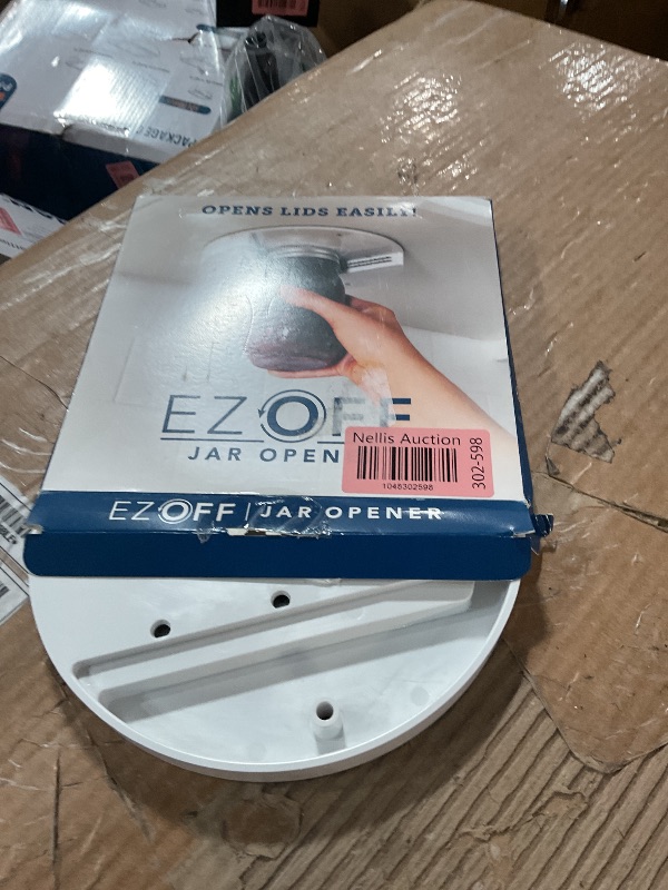 Photo 1 of (MISSING HARDWARE) EZ Off Jar Opener for Seniors - Under Cabinet Jar Openers for Weak Hands, Easy Grip, Arthritis jar opener, One Handed Gadgets & Bottle Opener - Essential Kitchen Gadgets for Home Assistance - White