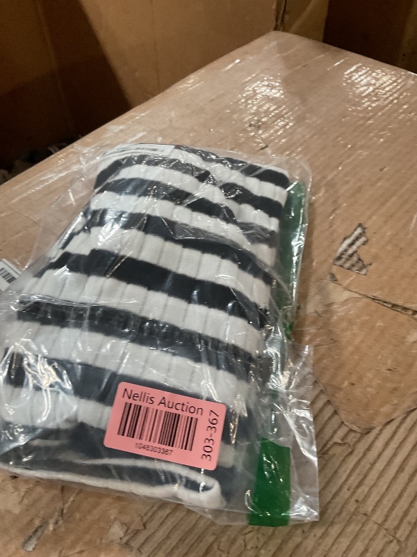 Photo 1 of (MEDIUM) (BAGGED) SweatyRocks Women's Striped Turtleneck T Shirt Long Sleeve Slim Fit Knit Basic Tees Layering Tops Black and White Medium