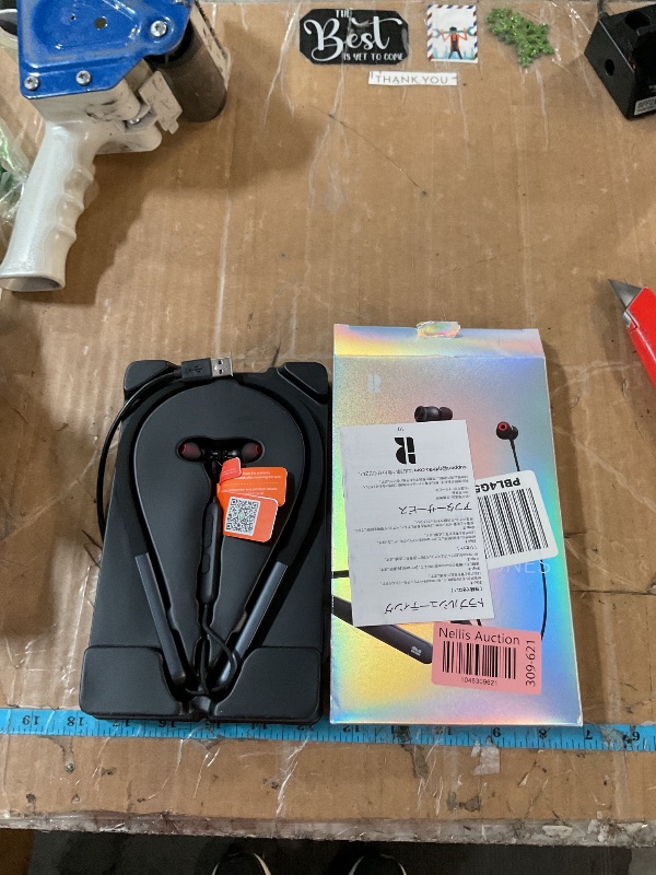 Photo 1 of (MISSING CHARGER) (USED/FAIR) Rythflo Bluetooth Headphones, 150H Playtime Wireless Bluetooth Earbuds w/Mic in-Ear Magnetic Neckband Earphone, IPX7 Sweatproof Deep Bass Headset for Home, Traveling, Outdoor, Business Trips