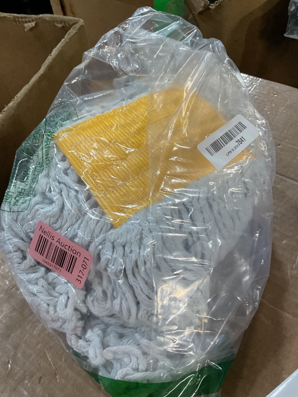 Photo 1 of (2 Pack) Heavy Duty Mop Head Commercial Replacement for Floor Cleaning,Wet Industrial Cotton Looped End String Heads Refill,Yellow