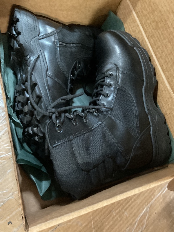 Photo 1 of (see all images) RIELD Men's Military Tactical Work Boots Side Zipper Jungle Army Combat Boots,Black,10.5 M US