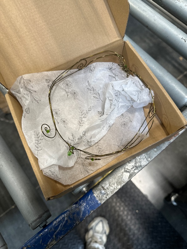 Photo 1 of **ear clips missing***CoTeeZa 2 Pcs Fairy Ear Cuff - Fairytale Handmade Gold Tiara Medieval Elf Butterfly Ear Clip Renaissance Bridal Costume Headband Set for Halloween Party Cosplay Costume Accessories