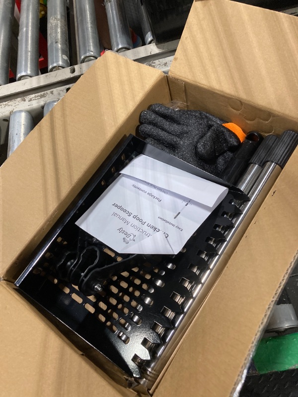 Photo 1 of ***MISSING ITEMS**Besly Chicken Poop Scooper & Rake 2-in-1,Metal Coop Shovel 10 inches Sand Sifting Shovel with 35" to 62" Adjustable Stainless Steel Handle,Cleaning Tools for Chicken Coops & Farm Animals Scoop