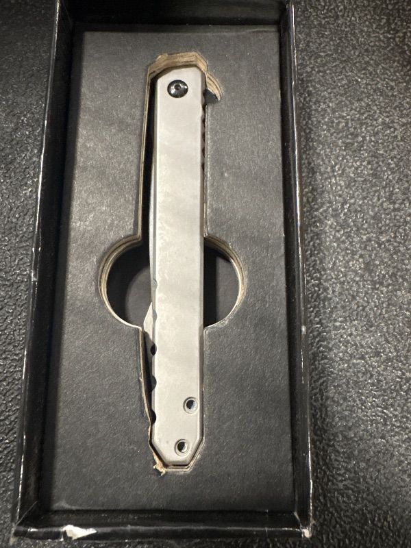Photo 1 of ***Missing 2 Screws*** COAST Founder's Collection LX530 ORIGIN, Gentleman's EDC Folding Pocketknife, Flip Tab, Frame Lock, Pocket Clip, Stainless-Steel, Silver