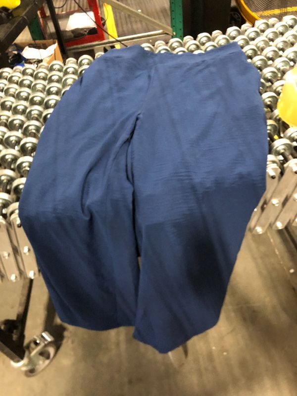 Photo 1 of ***PANTS ONLY***
PRETTYGARDEN Two Piece Pants Set For Women Trendy Sleeveless Smocked Short Shirt Flowy Palazzo Pant Casual Lounge Wear(Solid Dark Blue,X-Large)