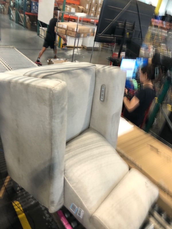 Photo 1 of ***Item is very dirty*** NAMESAKE Willa Plus Electric Power Recliner Chair with Headrest & USB Ports - Water & Stain Resistant Nursery Glider Rocking Chair for Nursing - GREENGUARD Gold Certified 270° Swivel Glider Recliner