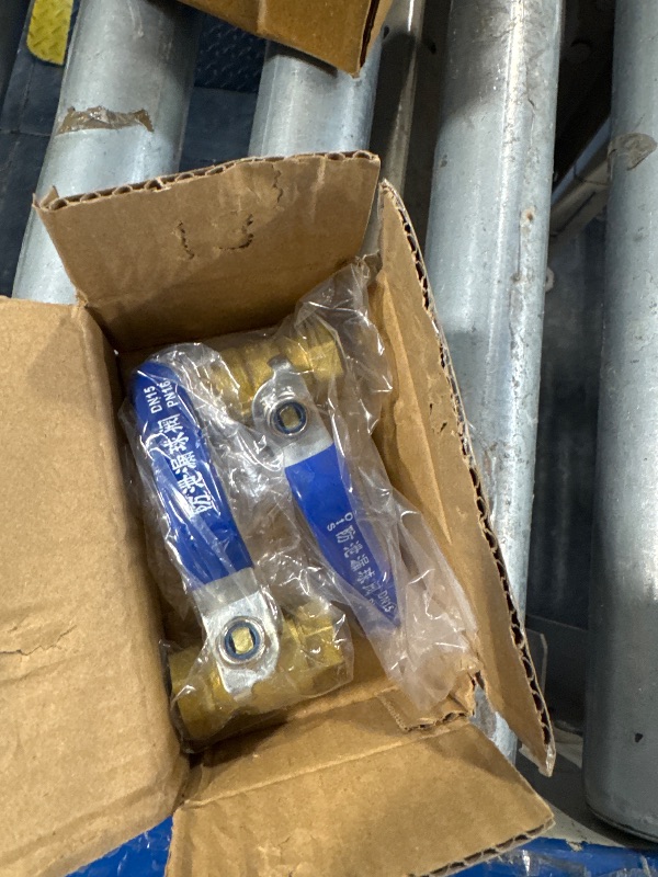 Photo 1 of 1/2" NPT 2PCS Full Port Forged Brass Ball Valve, Full Port Heavy Duty Brass Ball Valve Shut Off Switch for Water and Oil