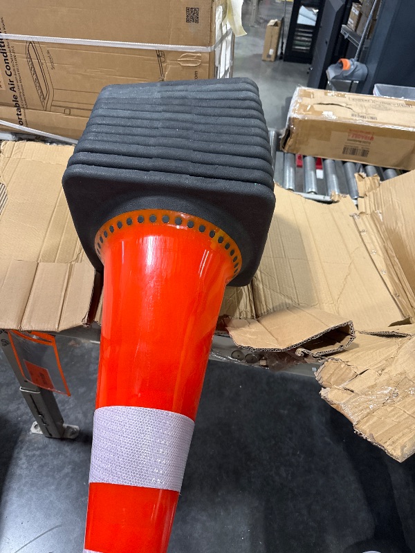 Photo 1 of 12 Pcs 28 inch Traffic Cones with Reflective Collars,PVC Parking Cones Orange for Parking Lot, Construction Cones,Parking lot, Driveway, Driving Training