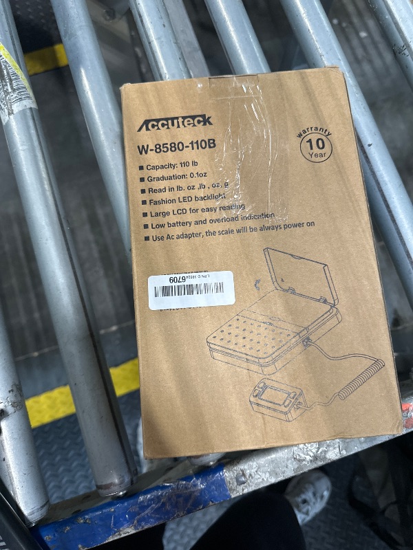 Photo 1 of ****MISSING POWER CABLE**** ACCUTECK ShipPro 110lbs x 0.1 oz. Digital Shipping Postal Scale, Black (W-8580-110-Black)