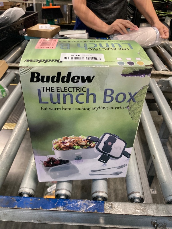 Photo 1 of *****USED****   Buddew Electric Lunch Box 80W Food Heater 1.8L Large Capacity Heated Lunch Box 3 in 1 12V/24V/110V Portable Lunch Warmer for Car/Truck/Home/Office with Carry Bag and Fork and Spoon (Gray)