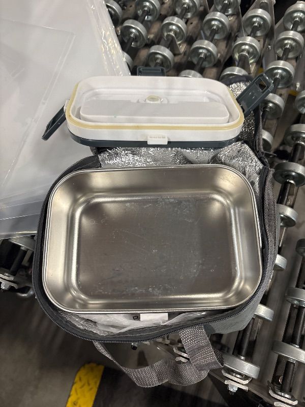 Photo 1 of *****USED****   Buddew Electric Lunch Box 80W Food Heater 1.8L Large Capacity Heated Lunch Box 3 in 1 12V/24V/110V Portable Lunch Warmer for Car/Truck/Home/Office with Carry Bag and Fork and Spoon (Gray)