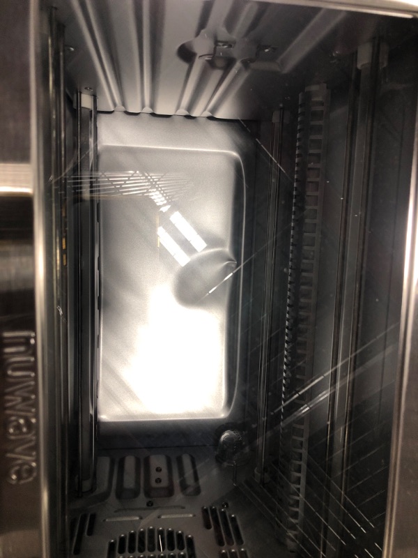 Photo 1 of ***damaged handler*** has an internal hit*** Nuwave Bravo Pro Smart 21QT Toaster Oven Air Fryer Combo, Convection Oven Countertop, 10 functions all in 1, with even & quick crisp technology, 50-450°F, 1800W, Stainless Steel