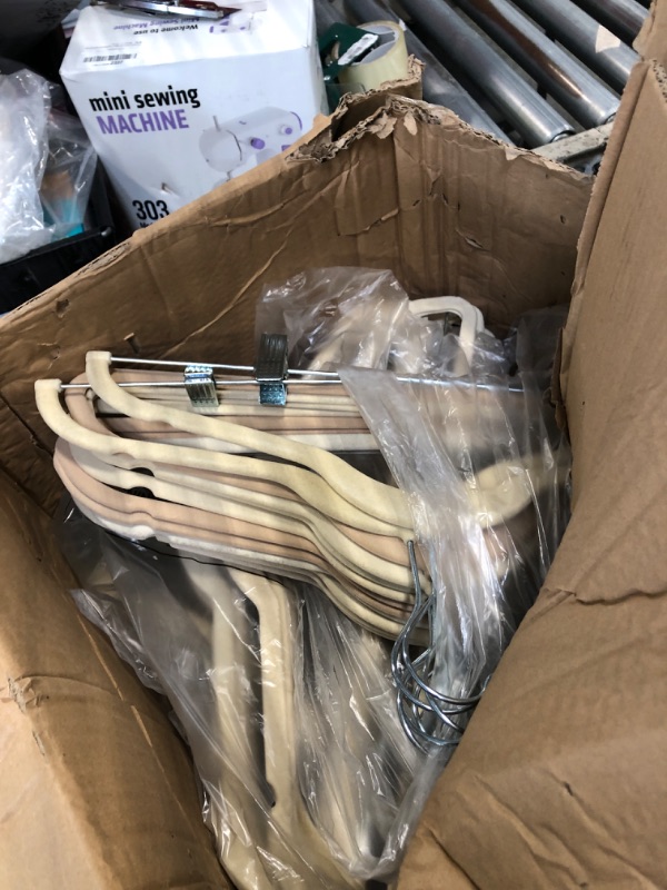 Photo 1 of **ONLY HALF THE SET** White Velvet Hangers 45Pack – 360° Swivel Hook, Non-Slip and Space Saving Hangers, Heavy-Duty 11 lbs Weight Capacity - Smooth Velvet Finish for Crease-Free Clothes and Effortless Closet Organization
