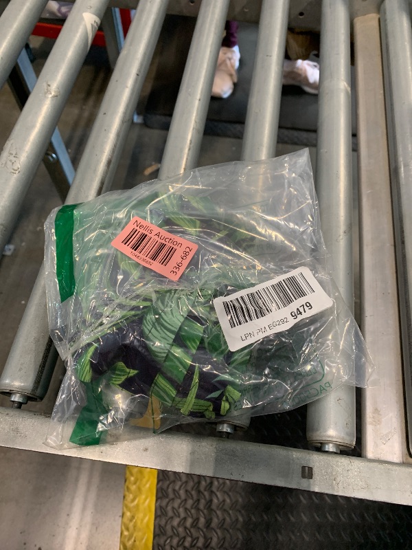 Photo 1 of ** SHORTS ONLY
LYANER Women's 2 Piece Outfits Strappy Cami Crop Top and Tropical Shorts with Belt Set Green Leaf Small