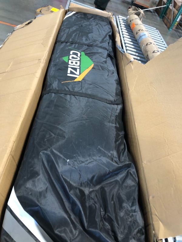 Photo 1 of ***SIMILAR ITEM***SIZE UNKNOWN***COBIZI Heavy Duty Pop up Canopy Tent with 6 Sidewalls, Commercial Instant Canopies Tents for Parties Gazebos with Roller Bag, Wind & Waterproof UPF50+,Thickened Frame for Backyard, Black