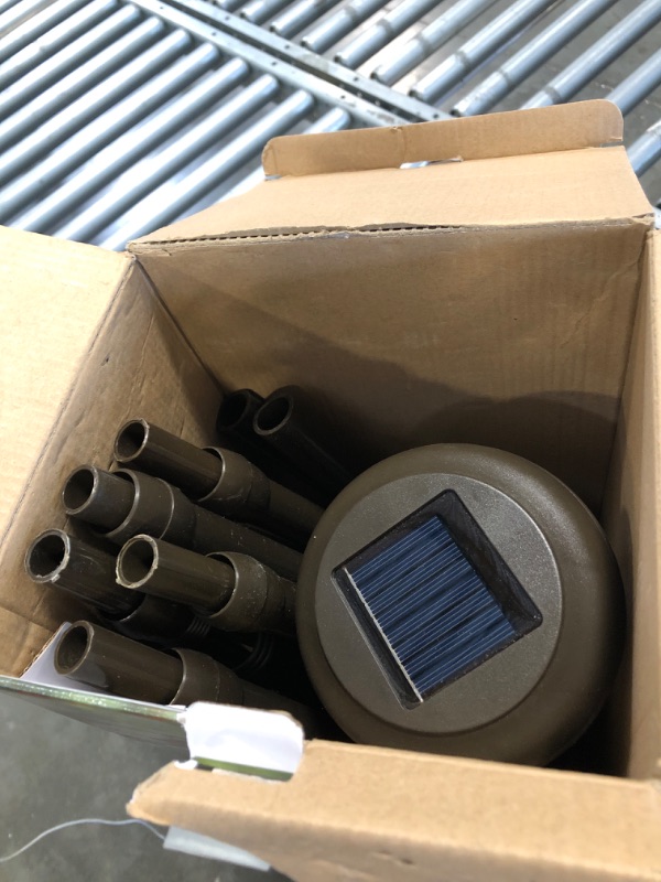 Photo 1 of ***MISSING PARTS***Newhouse Lighting FLTORCH2-B Solar-Powered Flickering Flame Effect LED Outdoor Island Torches for Landscape Lighting, Black Dark Chocolate Finish, 2-Pack